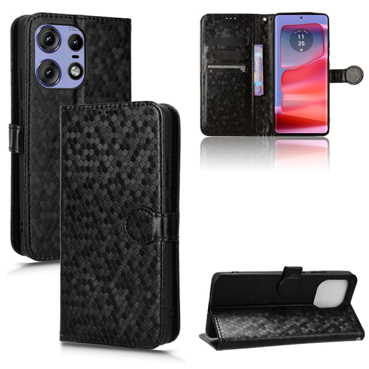 For Motorola Edge 50 Pro Honeycomb Dot Texture Leather Phone Case(Black)
For Motorola Edge 50 Pro Honeycomb Dot Texture Leather Phone Case(Black)