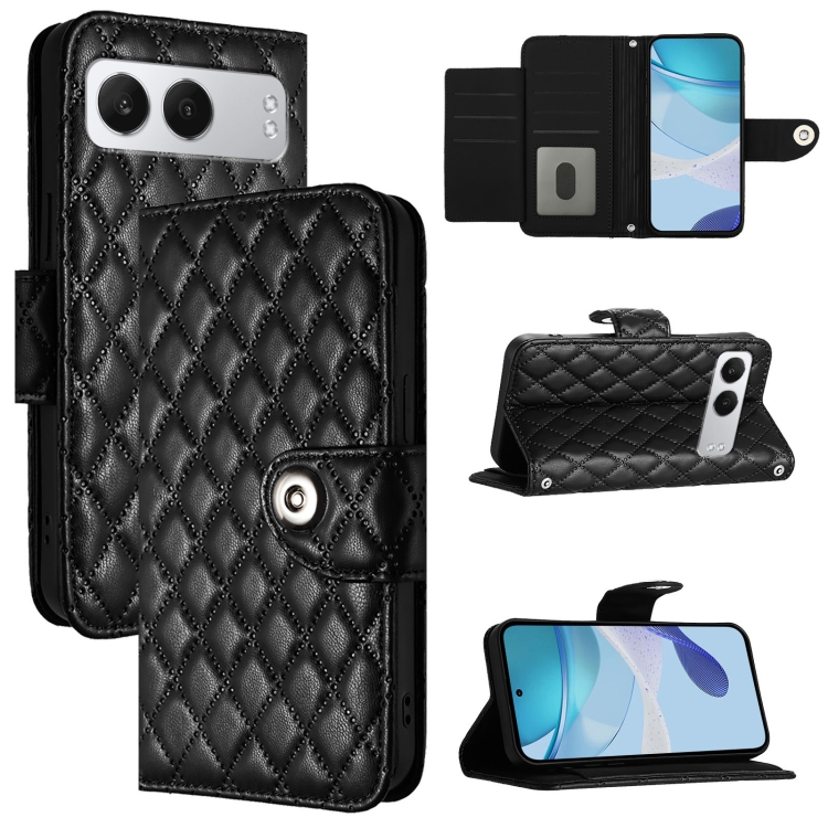 For OnePlus Nord 4 5G Rhombic Texture Flip Leather Phone Case with Lanyard(Black)
For OnePlus Nord 4 5G Rhombic Texture Flip Leather Phone Case with Lanyard(Black)