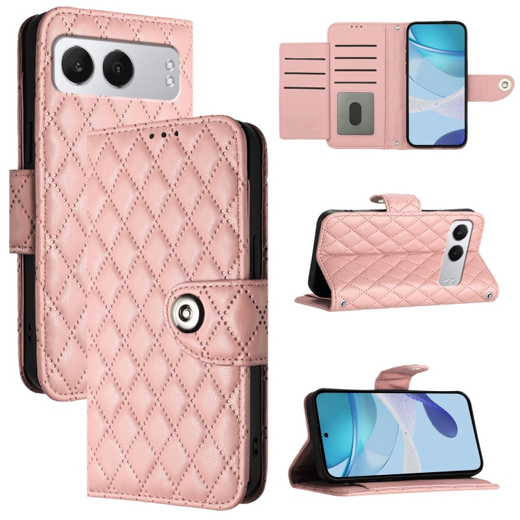 For OnePlus Nord 4 5G Rhombic Texture Flip Leather Phone Case with Lanyard(Coral Pink)
For OnePlus Nord 4 5G Rhombic Texture Flip Leather Phone Case with Lanyard(Coral Pink)