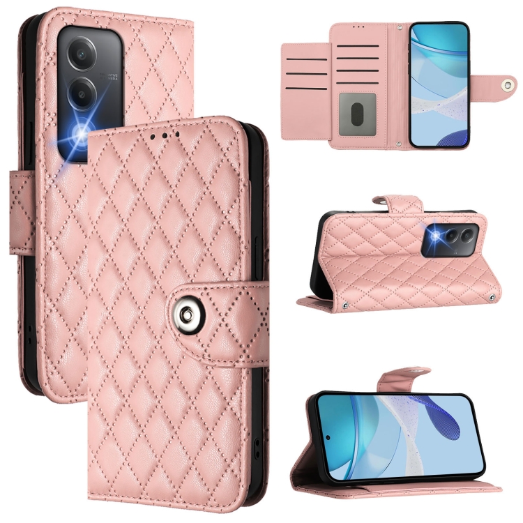 For OPPO K12x 5G Global Rhombic Texture Flip Leather Phone Case with Lanyard(Coral Pink)
For OPPO K12x 5G Global Rhombic Texture Flip Leather Phone Case with Lanyard(Coral Pink)