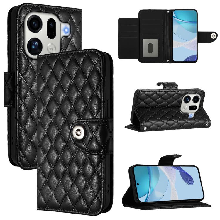 For OPPO Find X9 Pro Rhombic Texture Flip Leather Phone Case with Lanyard(Black)
For OPPO Find X9 Pro Rhombic Texture Flip Leather Phone Case with Lanyard(Black)