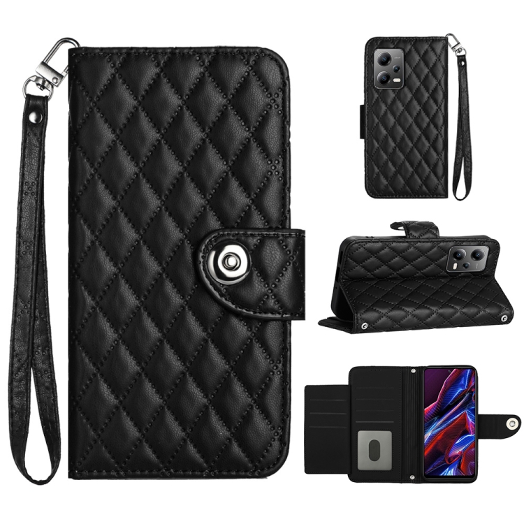 For Xiaomi Redmi Note 12 5G Rhombic Texture Flip Leather Phone Case with Lanyard(Black)
For Xiaomi Redmi Note 12 5G Rhombic Texture Flip Leather Phone Case with Lanyard(Black)