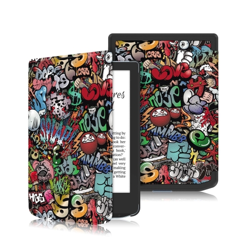 

For PocketBook Verse Pro Painted Voltage Caster Leather Smart Tablet Case(Graffiti)