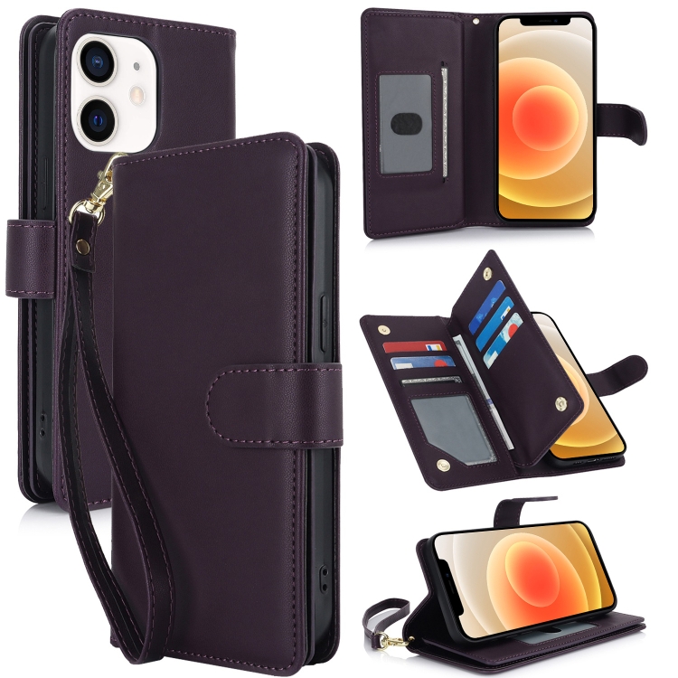 For iPhone 12 / 12 Pro Multi-Card Wallet RFID Leather Phone Case(Dark Purple) 
For iPhone 12 / 12 Pro Multi-Card Wallet RFID Leather Phone Case(Dark Purple)