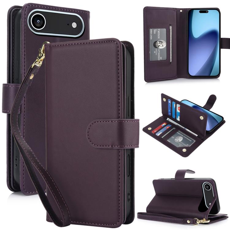 For iPhone Air Multi-Card Wallet RFID Leather Phone Case(Dark Purple)
For iPhone Air Multi-Card Wallet RFID Leather Phone Case(Dark Purple)