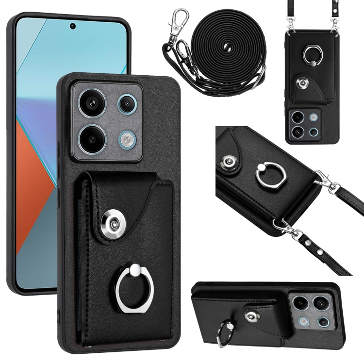 For Xiaomi Redmi Note 13 Pro 5G Global Organ Card Bag Ring Holder Phone Case with Long Lanyard(Black)
For Xiaomi Redmi Note 13 Pro 5G Global Organ Card Bag Ring Holder Phone Case with Long Lanyard(Black)