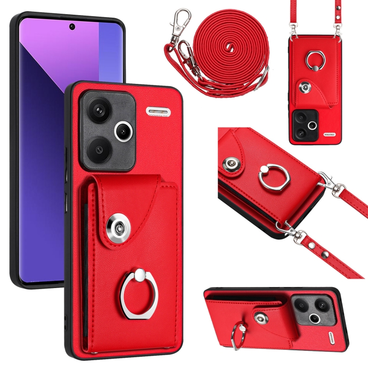 For Xiaomi Redmi Note 13 Pro+ Organ Card Bag Ring Holder Phone Case with Long Lanyard(Red)
For Xiaomi Redmi Note 13 Pro+ Organ Card Bag Ring Holder Phone Case with Long Lanyard(Red)