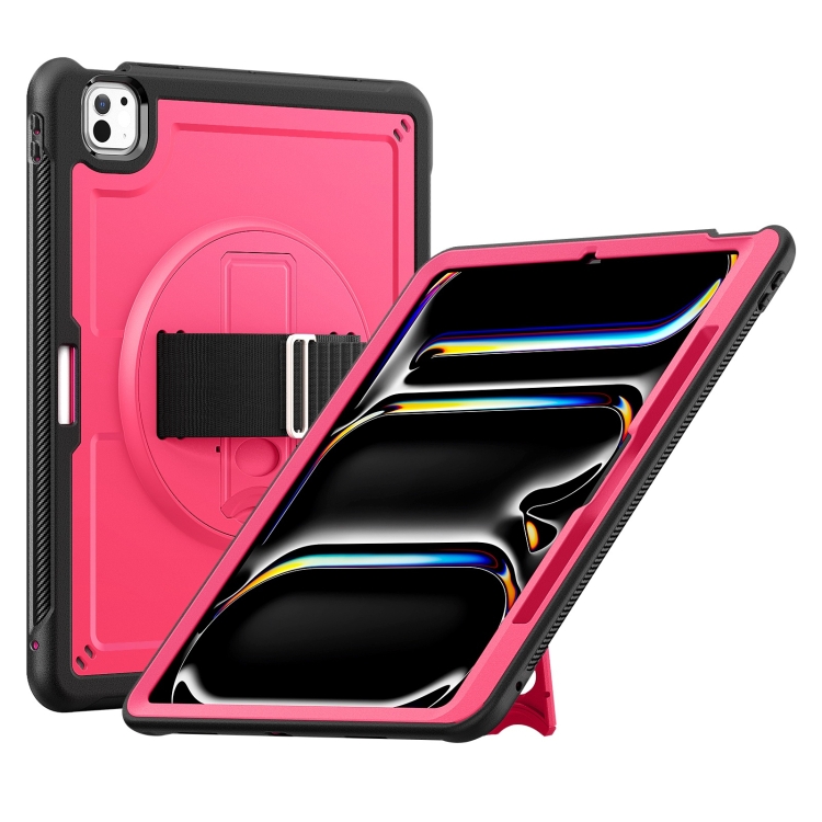 For iPad Pro 13 2024 Honeycomb Hand Grip Turntable Stand Tablet Case(Rose Red)
For iPad Pro 13 2024 Honeycomb Hand Grip Turntable Stand Tablet Case(Rose Red)