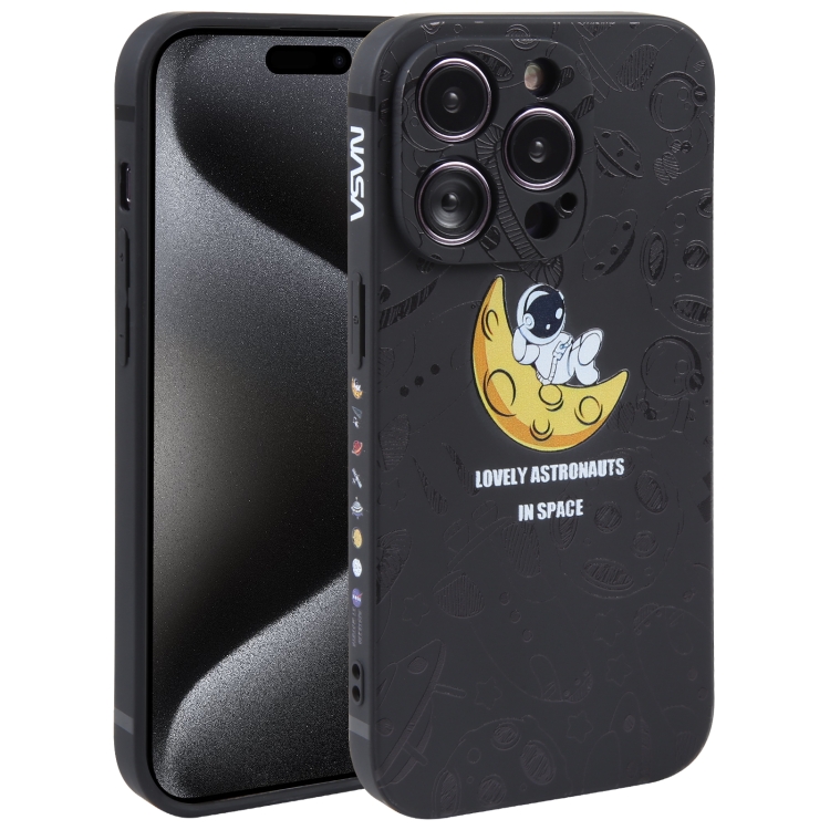 For iPhone 15 Pro Max Astronaut Pattern Silicone Straight Edge Phone Case(Lovely Astronaut-Black)
For iPhone 15 Pro Max Astronaut Pattern Silicone Straight Edge Phone Case(Lovely Astronaut-Black)