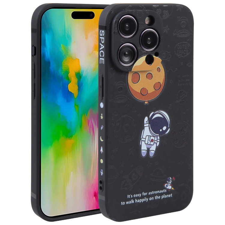 For iPhone 16 Pro Astronaut Pattern Silicone Straight Edge Phone Case(Planet Landing-Black)
For iPhone 16 Pro Astronaut Pattern Silicone Straight Edge Phone Case(Planet Landing-Black)