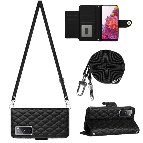 For Samsung Galaxy S20 FE Rhombic Texture Flip Leather Phone Case with Long Lanyard(Black)
For Samsung Galaxy S20 FE Rhombic Texture Flip Leather Phone Case with Long Lanyard(Black)