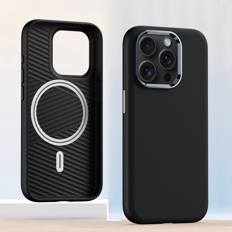 For iPhone 12 Pro Metal Lens Frame Leather Magsafe Full Coverage Shockproof Phone Case(Black)
For iPhone 12 Pro Metal Lens Frame Leather Magsafe Full Coverage Shockproof Phone Case(Black)