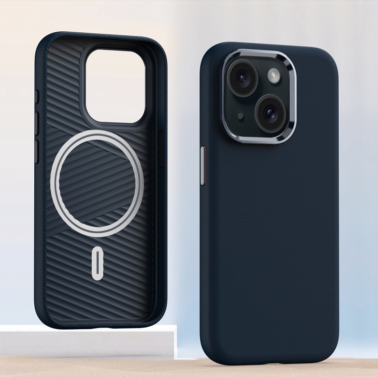 For iPhone 15 Plus Metal Lens Frame Leather Magsafe Full Coverage Shockproof Phone Case(Blue)
For iPhone 15 Plus Metal Lens Frame Leather Magsafe Full Coverage Shockproof Phone Case(Blue)