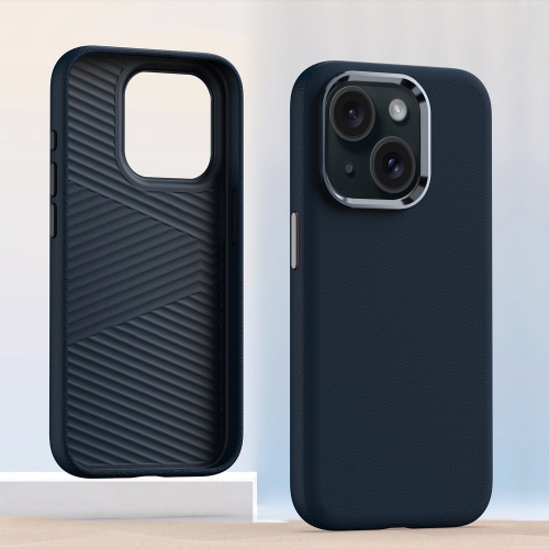 For iPhone 15 Plus Metal Lens Frame Leather Full Coverage Shockproof Phone Case(Blue)
For iPhone 15 Plus Metal Lens Frame Leather Full Coverage Shockproof Phone Case(Blue)