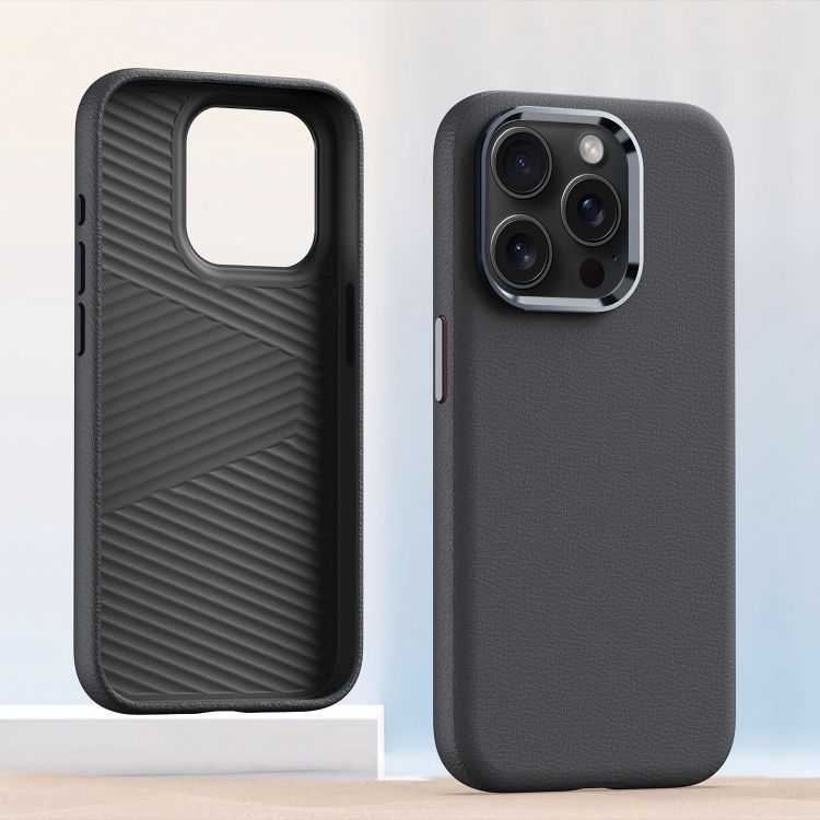 For iPhone 15 Pro Metal Lens Frame Leather Full Coverage Shockproof Phone Case(Grey)
For iPhone 15 Pro Metal Lens Frame Leather Full Coverage Shockproof Phone Case(Grey)