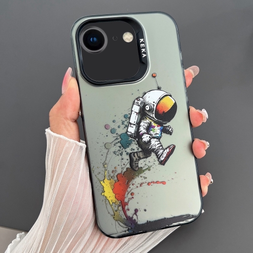 

For iPhone SE 2022 / 2020 / 8 / 7 Dual-sided IMD Animal Graffiti TPU + PC Phone Case(Strolling Astronauts)
