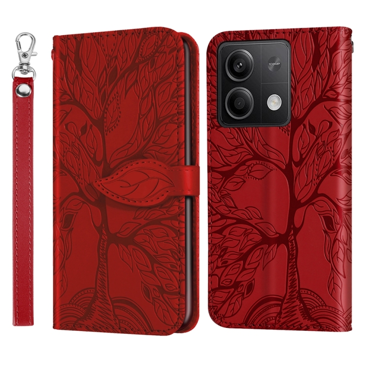 For Xiaomi Redmi Note 13 5G Life Tree Embossing Pattern Leather Phone Case(Red)
For Xiaomi Redmi Note 13 5G Life Tree Embossing Pattern Leather Phone Case(Red)