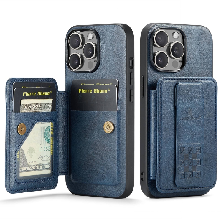 For iPhone 13 Pro Fierre Shann Oil Wax Cow Leather Card Holder Back Phone Case(Blue)
For iPhone 13 Pro Fierre Shann Oil Wax Cow Leather Card Holder Back Phone Case(Blue)