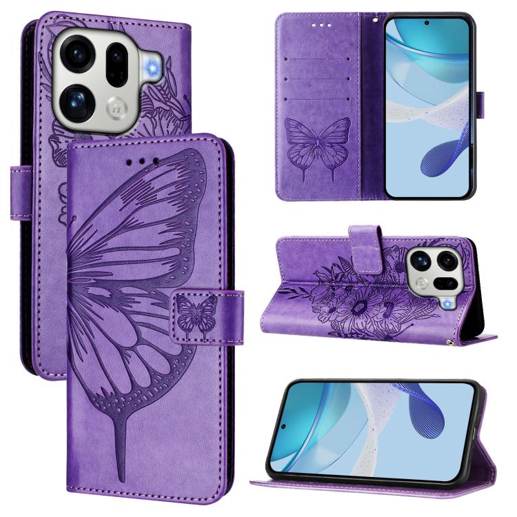 For OPPO Find X9 Pro Embossed Butterfly Leather Phone Case(Light Purple)
For OPPO Find X9 Pro Embossed Butterfly Leather Phone Case(Light Purple)