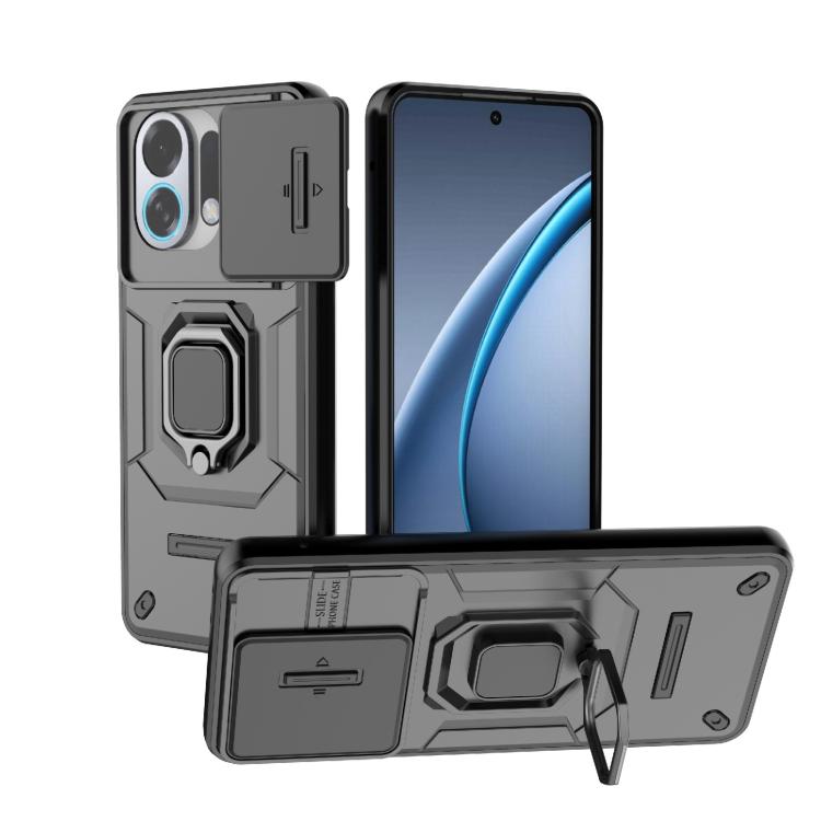 For OPPO K13 Turbo 5G Sliding Camshield TPU + PC Shockproof Phone Case with Holder(Black)
For OPPO K13 Turbo 5G Sliding Camshield TPU + PC Shockproof Phone Case with Holder(Black)