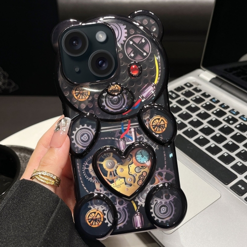 For iPhone 15 Bear Shaped Embossed Electroplated TPU Phone Case(Black)
For iPhone 15 Bear Shaped Embossed Electroplated TPU Phone Case(Black)