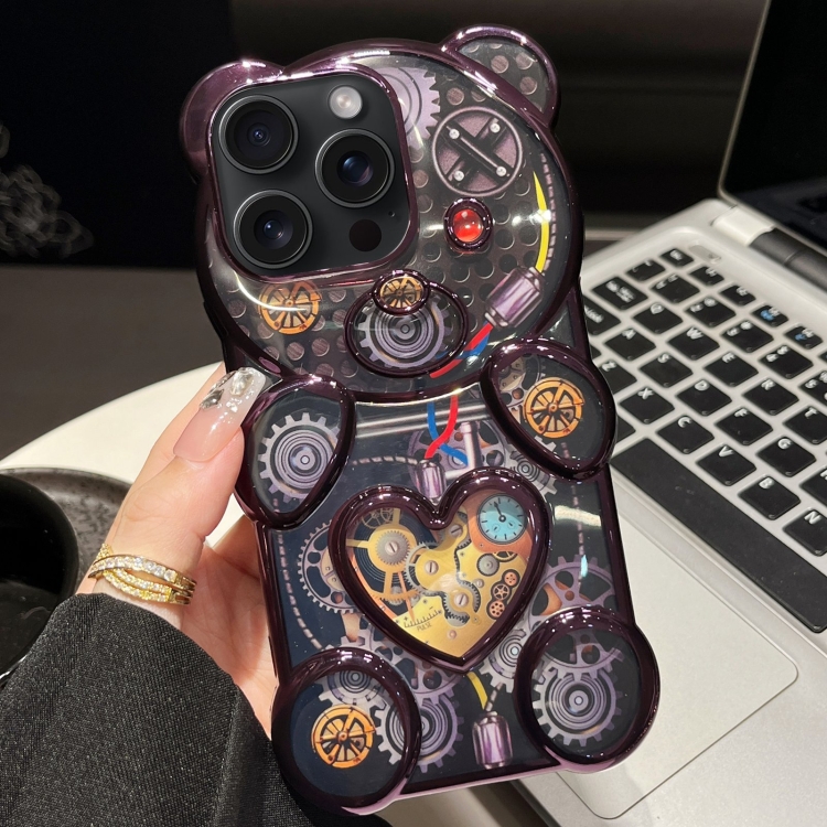 For iPhone 13 Pro Max Bear Shaped Embossed Electroplated TPU Phone Case(Purple)
For iPhone 13 Pro Max Bear Shaped Embossed Electroplated TPU Phone Case(Purple)
