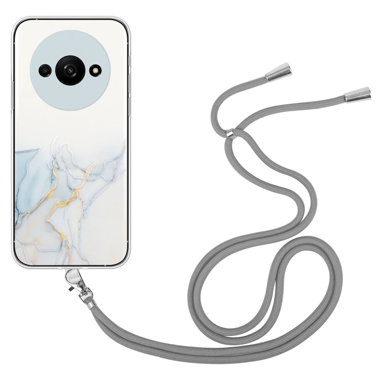 For Xiaomi Redmi A3 4G Hollow Marble Pattern TPU Phone Case with Neck Strap Rope(Grey)
For Xiaomi Redmi A3 4G Hollow Marble Pattern TPU Phone Case with Neck Strap Rope(Grey)