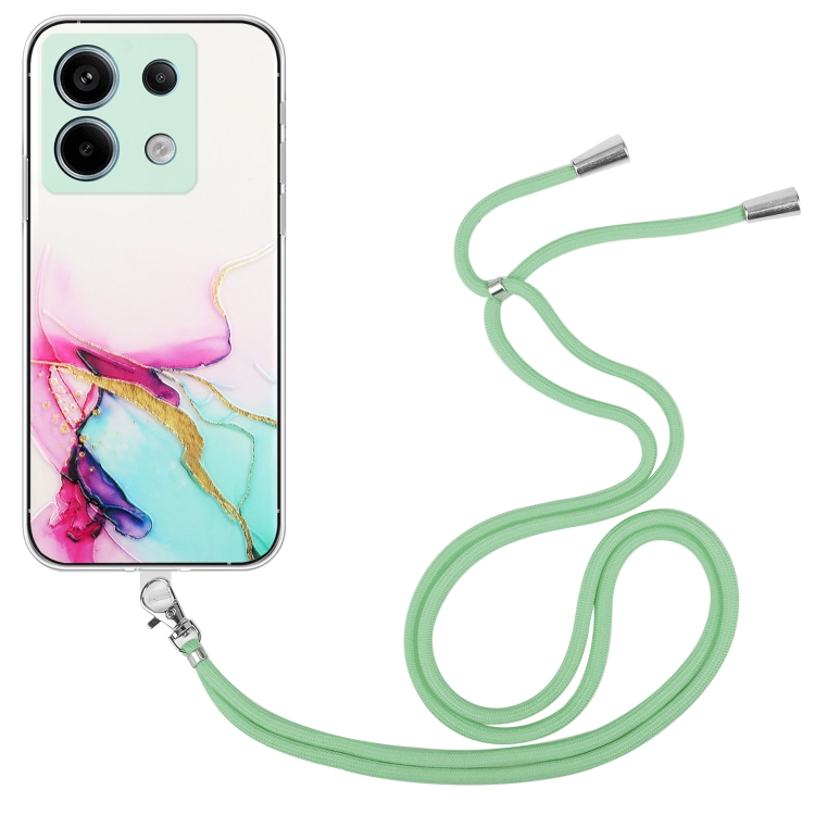 For Xiaomi Poco X6 5G Hollow Marble Pattern TPU Phone Case with Neck Strap Rope(Green)
For Xiaomi Poco X6 5G Hollow Marble Pattern TPU Phone Case with Neck Strap Rope(Green)