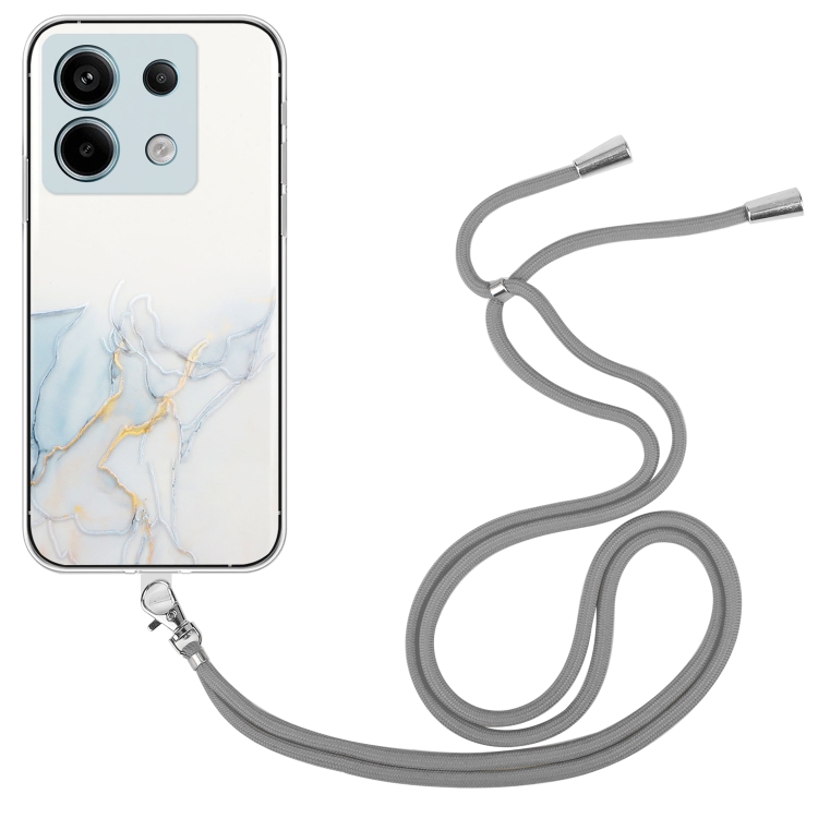 For Xiaomi Poco X6 5G Hollow Marble Pattern TPU Phone Case with Neck Strap Rope(Grey)
For Xiaomi Poco X6 5G Hollow Marble Pattern TPU Phone Case with Neck Strap Rope(Grey)