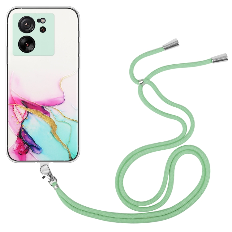 For Xiaomi 13T / 13T Pro Hollow Marble Pattern TPU Phone Case with Neck Strap Rope(Green)
For Xiaomi 13T / 13T Pro Hollow Marble Pattern TPU Phone Case with Neck Strap Rope(Green)