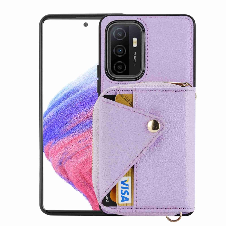 For Samsung Galaxy A32 4G Crossbody Zipper Card Bag RFID Anti-theft Phone Case(Purple)
For Samsung Galaxy A32 4G Crossbody Zipper Card Bag RFID Anti-theft Phone Case(Purple)