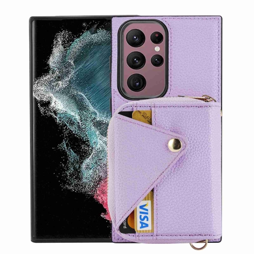 For Samsung Galaxy S22 Ultra 5G Crossbody Zipper Card Bag RFID Anti-theft Phone Case(Purple)
For Samsung Galaxy S22 Ultra 5G Crossbody Zipper Card Bag RFID Anti-theft Phone Case(Purple)