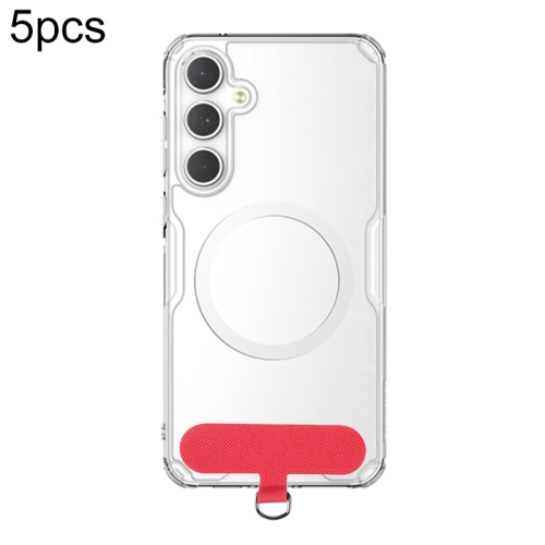 

5pcs Universal Phone Lanyard Strap Patch Gasket(Red)