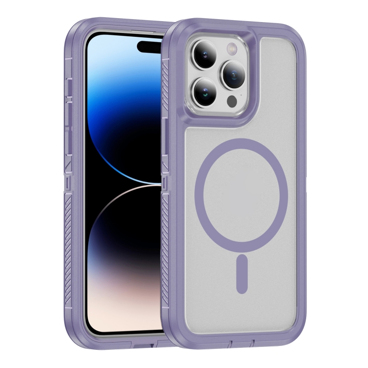 For iPhone 14 Pro Max Guard Magsafe Magnetic Ring Matte Phone Case(Light Purple)
For iPhone 14 Pro Max Guard Magsafe Magnetic Ring Matte Phone Case(Light Purple)
