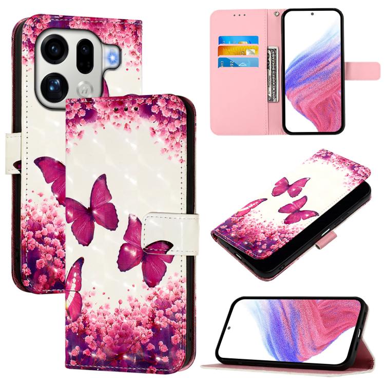 For OPPO Find X9 Pro 3D Painting Horizontal Flip Leather Phone Case(Rose Butterfly)
For OPPO Find X9 Pro 3D Painting Horizontal Flip Leather Phone Case(Rose Butterfly)