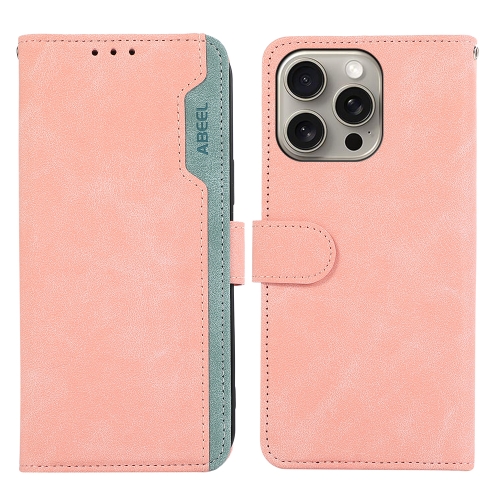 For iPhone 15 Pro ABEEL Color Block Magnetic RFID Leather Phone Case(Pink-Cyan)
For iPhone 15 Pro ABEEL Color Block Magnetic RFID Leather Phone Case(Pink-Cyan)