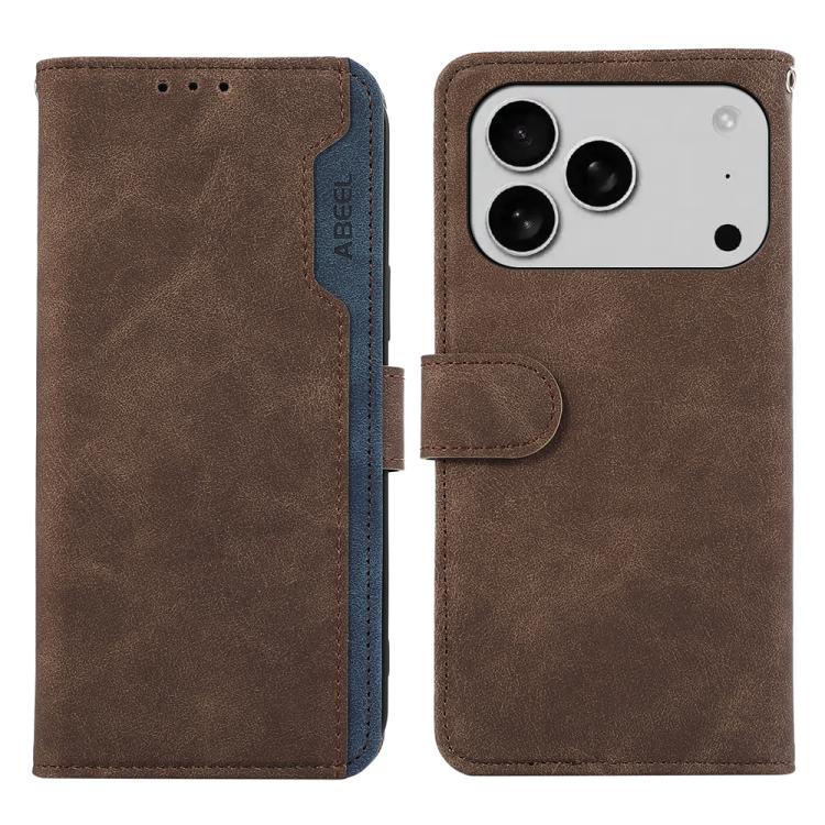 For iPhone 17 Pro ABEEL Color Block Magnetic RFID Leather Phone Case(Brown-Blue)
For iPhone 17 Pro ABEEL Color Block Magnetic RFID Leather Phone Case(Brown-Blue)