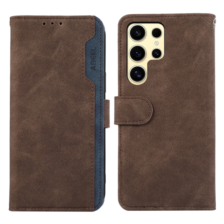 For Samsung Galaxy S23 Ultra 5G ABEEL Color Block Magnetic RFID Leather Phone Case(Brown-Blue)
For Samsung Galaxy S23 Ultra 5G ABEEL Color Block Magnetic RFID Leather Phone Case(Brown-Blue)