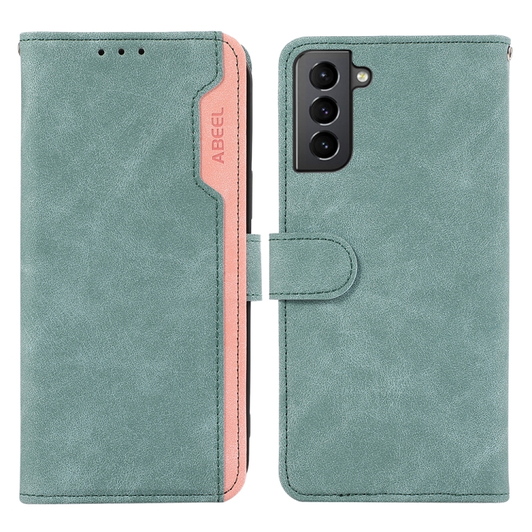 For Samsung Galaxy S21+ 5G ABEEL Color Block Magnetic RFID Leather Phone Case(Cyan-Pink)
For Samsung Galaxy S21+ 5G ABEEL Color Block Magnetic RFID Leather Phone Case(Cyan-Pink)