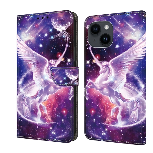 

For iPhone 12 mini/13 mini Crystal Painted Leather Phone case(Unicorn)
