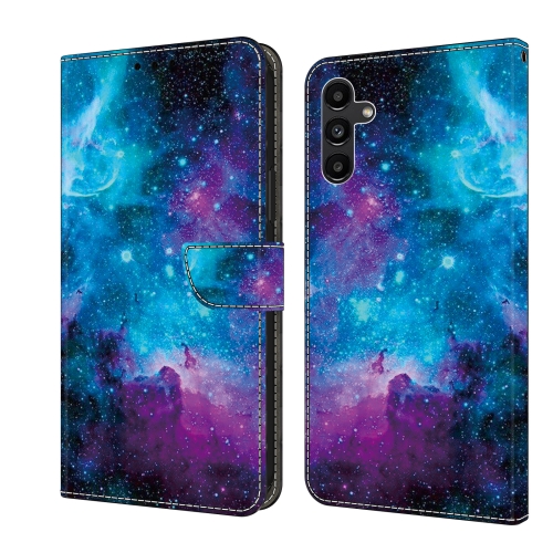 

For Samsung Galaxy S22+ 5G Crystal Painted Leather Phone case(Starry Sky)