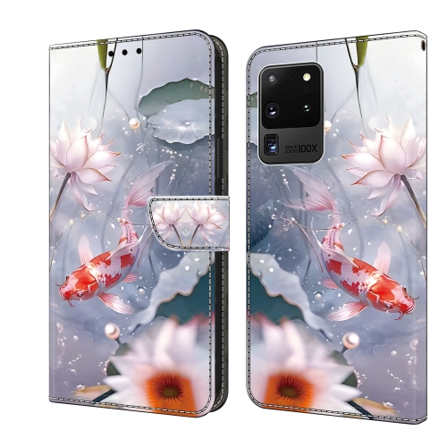 

For Samsung Galaxy Note20 Ultra 5G Crystal Painted Leather Phone case(Koi)