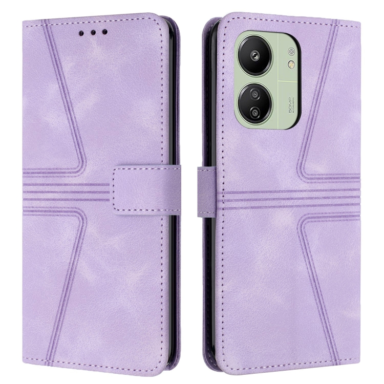 For Xiaomi Redmi 13C 4G/5G Triangle Solid Color Leather Phone Case(Purple)
For Xiaomi Redmi 13C 4G/5G Triangle Solid Color Leather Phone Case(Purple)