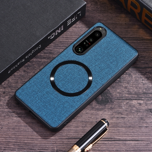 

For Sony Xperia 1 VI CD Magsafe Magnetic Cloth Texture Phone Case(Blue)