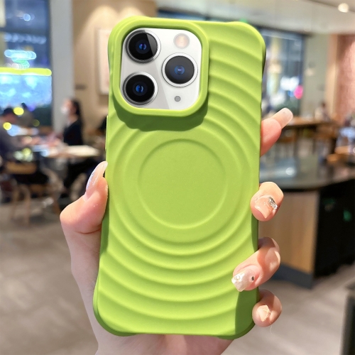 

For iPhone 11 Pro Max Ring Texture TPU Phone Case(Green)