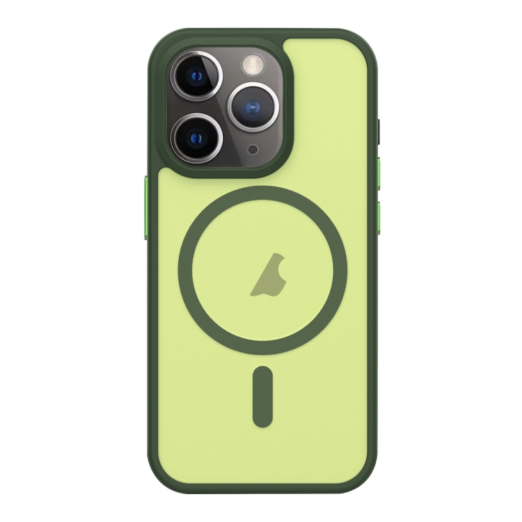 For iPhone 11 Pro Max Metal Button Skin Feel Matte MagSafe Shockproof Phone Case(Green)
For iPhone 11 Pro Max Metal Button Skin Feel Matte MagSafe Shockproof Phone Case(Green)