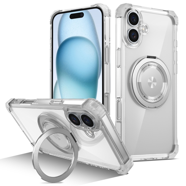 For iPhone 16 Plus Gold Shield CD Pattern MagSafe Magnetic Phone Case with Rotating Stand(Transparent)
For iPhone 16 Plus Gold Shield CD Pattern MagSafe Magnetic Phone Case with Rotating Stand(Transparent)