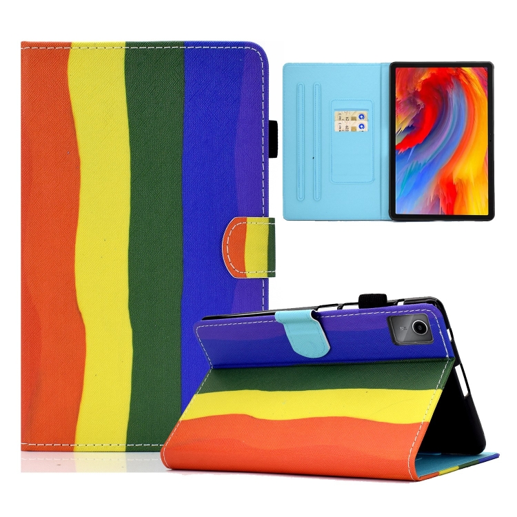 For Lenovo Tab M11 / Xiaoxin Pad 11 2024 Colored Drawing Sewing Pen Slot Leather Tablet Case(Rainbow)
For Lenovo Tab M11 / Xiaoxin Pad 11 2024 Colored Drawing Sewing Pen Slot Leather Tablet Case(Rainbow)