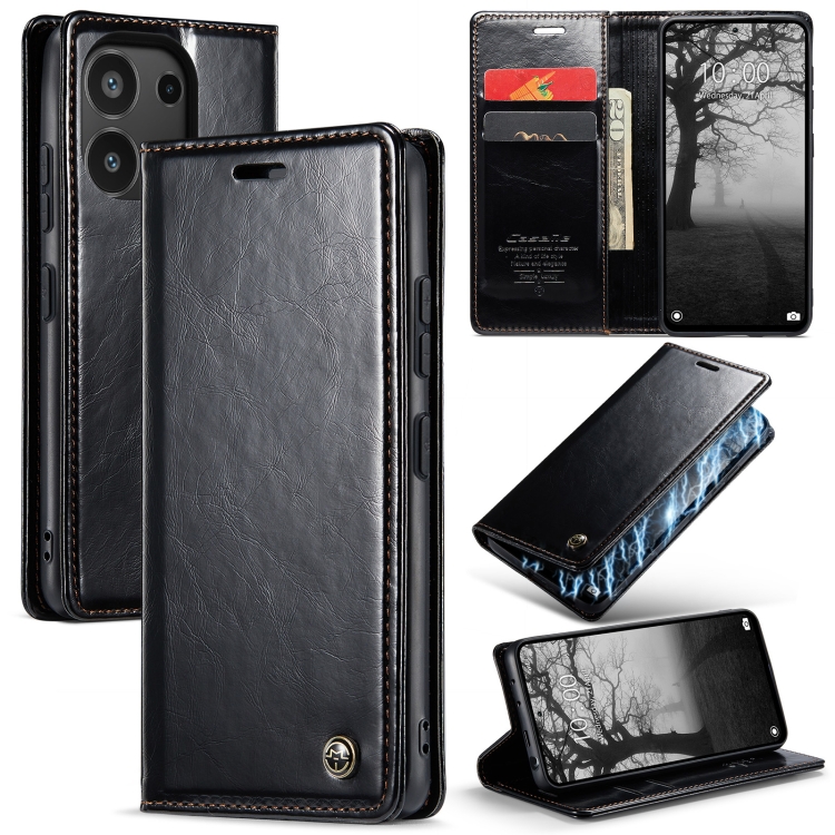 For Xiaomi Redmi Note 13 4G CaseMe 003 Crazy Horse Texture Flip Leather Phone Case(Black)
For Xiaomi Redmi Note 13 4G CaseMe 003 Crazy Horse Texture Flip Leather Phone Case(Black)