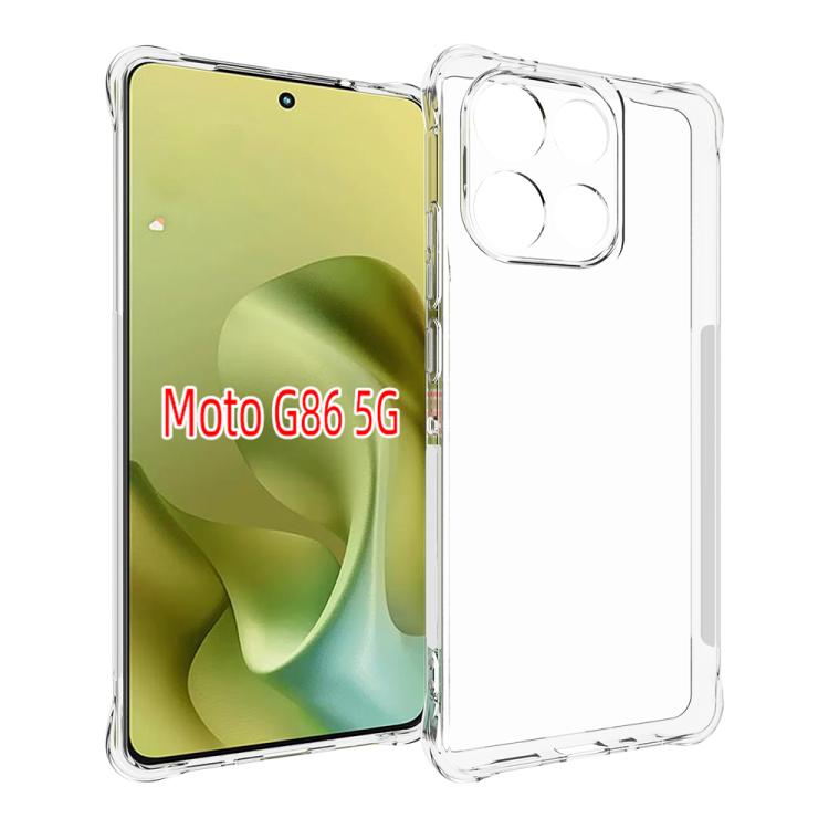 For Motorola Moto G86 5G Shockproof Non-slip Thickening TPU Phone Case(Transparent)
For Motorola Moto G86 5G Shockproof Non-slip Thickening TPU Phone Case(Transparent)